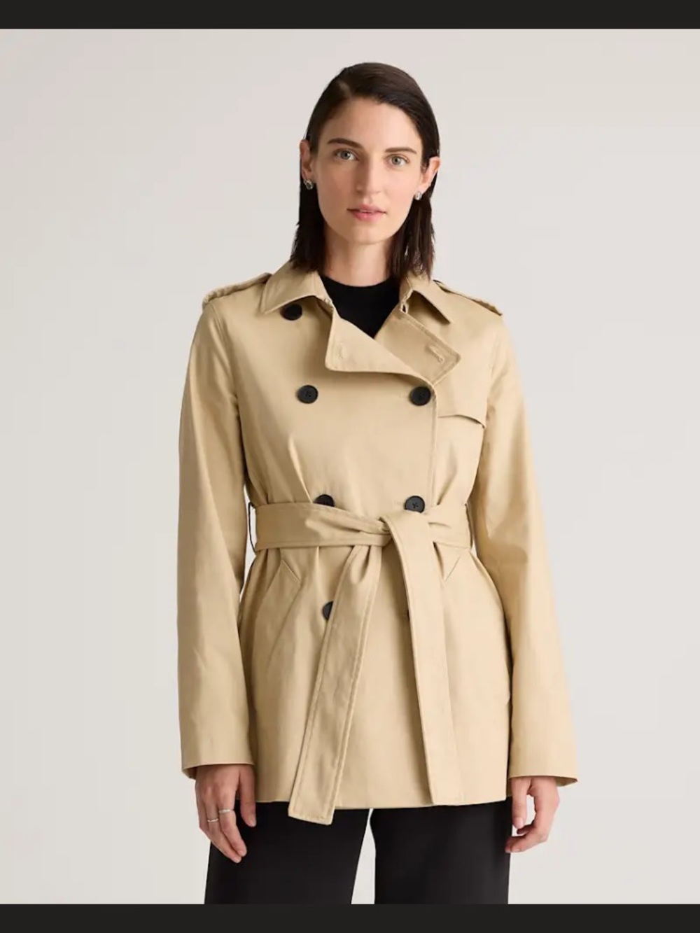 Quiche Comfort Stretch Short Trench Coat